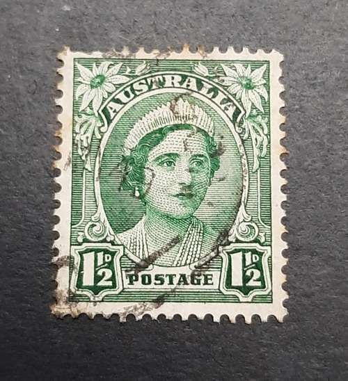 ** 1942 Australia Queen Mother 1½d Stamp (USED).**
