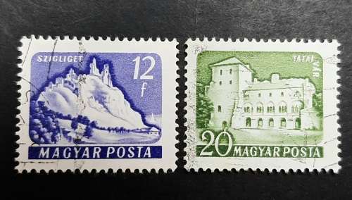 ** 1960 Hungary `Magyar Posta` 12 & 20 Filler Stamps (USED).**