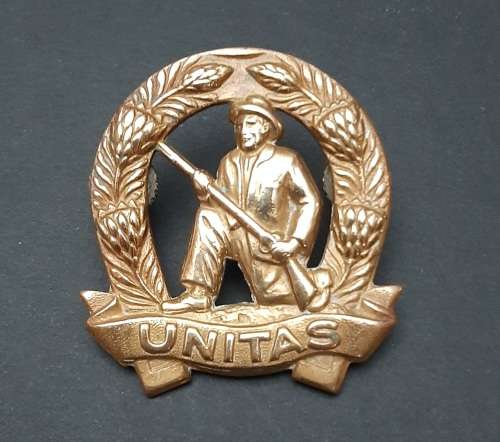 ** 1960s SADF Commando Officer`s Cap Badge w/ Screw Lugs (5cm x 4.5cm).**