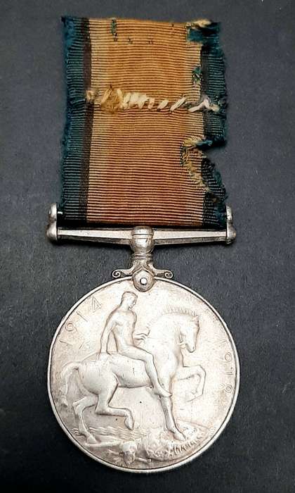 WW1 British War Medal: 1st Kings African Rifles with Ribbon attached Pte. Nani