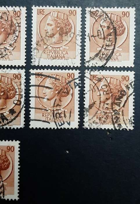 ** 1954 Italy Republic 90 Lire Stamps x10 (USED).**