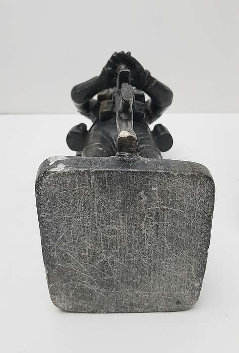 ** Rhodesian Bush War: 1970s Fireforce `Troopie` Soapstone Statuette (26cm) [ Repaired ].**