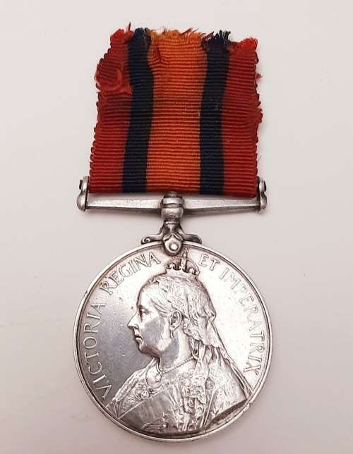 ** RARE: Boer War att. Cape Infantry Queen`s South Africa Medal w/ Silk Ribbon(Suspender Repaired)**