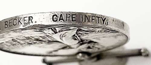 ** RARE: Boer War att. Cape Infantry Queen`s South Africa Medal w/ Silk Ribbon(Suspender Repaired)**