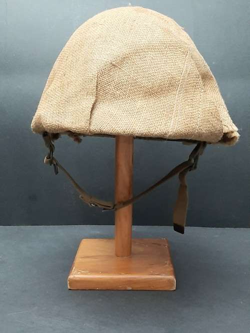 ** Border War : 1970s SADF Steel Helmet w/ Camouflage Hessian Cover (USED).**