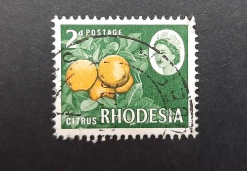 1966 Rhodesia 2d Citrus Stamp