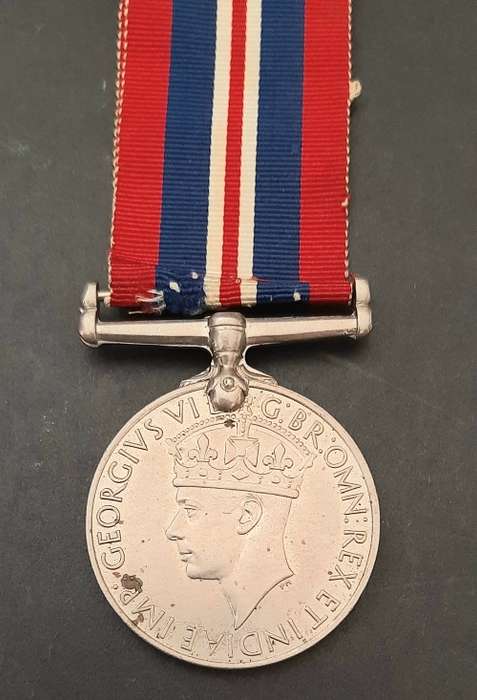 WW2 British 1939-45 Medal with Ribbon attached - Native Soldier
