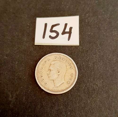 ** 1950 KGVI South Africa 3d  .800 Silver  Coin (VF/F).**