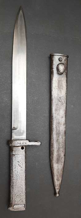 WWI German Ersatz Patt.1916 Steel Bayonet with Scabbard 40cm