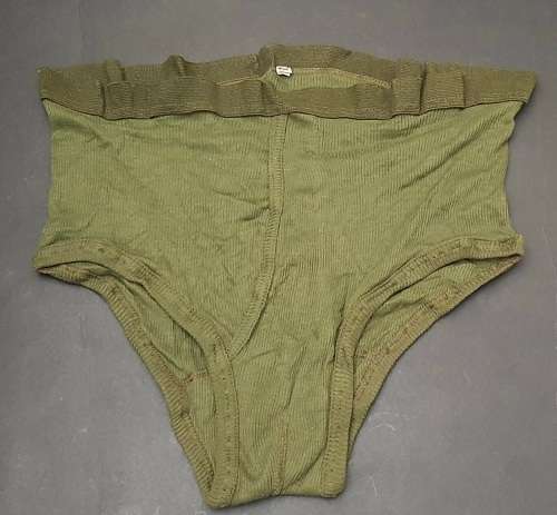1970s Green Rhodesian Issue Underwear x2 (Size 36 & 38)