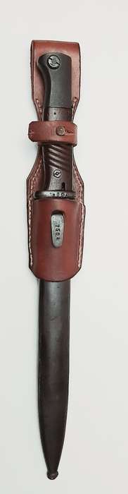 WW2 German K98 Bayonet with Scabbard and Leather Frog by F.W. Holler, Solingen