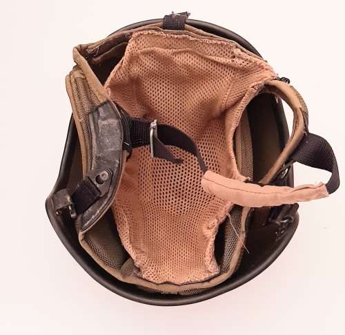 BID PER ITEM: Border War 1980s Ratel AFV Ballistic Helmet w/ Liner - Universal Size