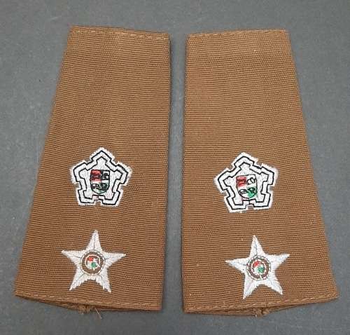 BID PER PAIR : 1980s SADF  Lieutenant-Colonel  Nutria Unissued Rank Epaulettes.**