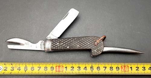 Rare WW1 British Patt.1905 Military Jack Knife with Horn Scales (12cm)