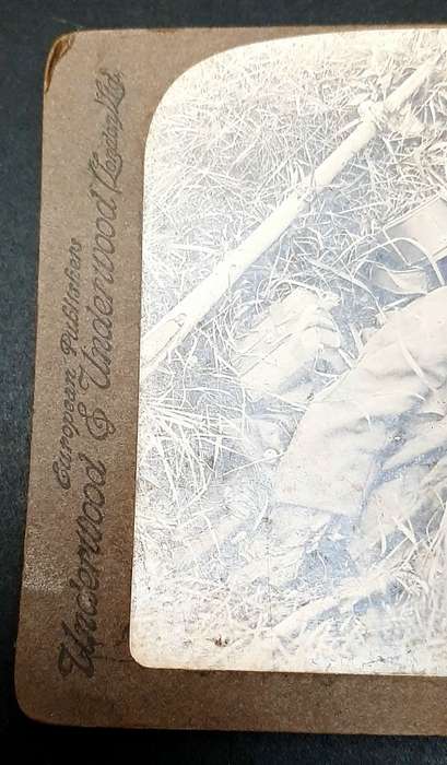 WWI Photographic Stereoscopic Slide: Operation Michael `Kaiserschlacht` Casualties