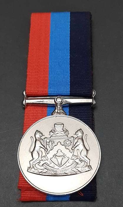 ** Pre-1994 Transkei Military Rule Silver 10 Year Medal w/ Ribbon(2192).**
