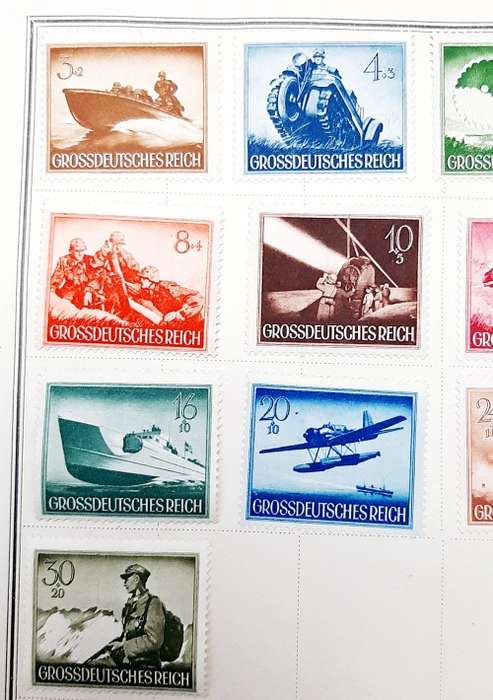 **RARE: WW2 German 1944 `Army Day` Mint Complete Stamp Set (Mounted).**