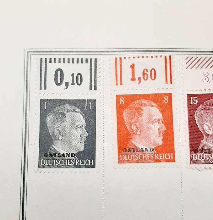 **WW2 German : 1944 Occupied Russia Mint Stamps w/ Marginal (x5) **