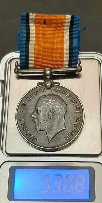 WW1 1914-15 Star & .925 Silver British War Medal with Silk Ribbons (5th S.A.M.R)