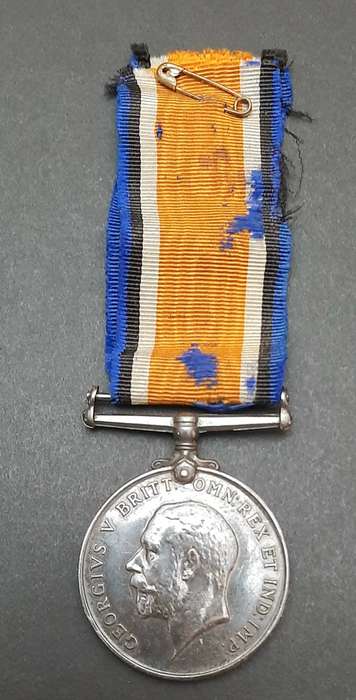 **WW1 : .925 Silver British War Medal & Victory Medal w/ Silk Ribbons (S.A.H.A).**