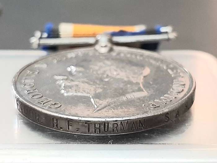 **WW1 : .925 Silver British War Medal & Victory Medal w/ Silk Ribbons (S.A.H.A).**