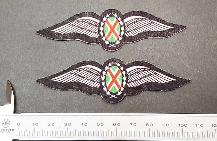 **Border War : 1980s SAAF Commando Pilot`s Wings Screen-Printed Cloth (UNUSED).**