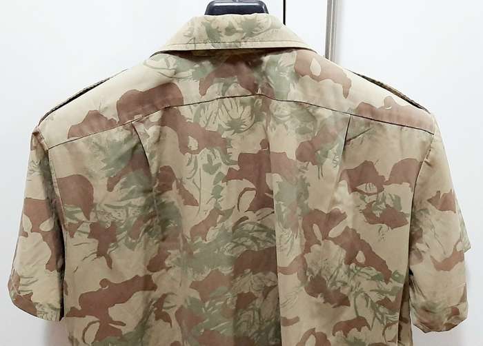 Border War 1980s S.A.P 2nd Pattern Camouflage Short Sleeve Shirt (Large)