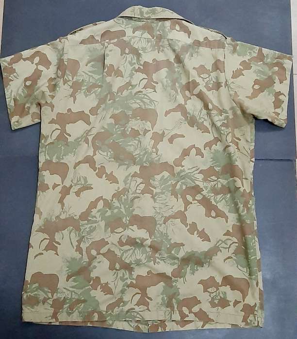 Border War 1980s S.A.P 2nd Pattern Camouflage Short Sleeve Shirt (Large)