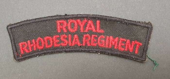 ** Pre-1965 Royal Rhodesia Regiment Cloth Shoulder Title.**