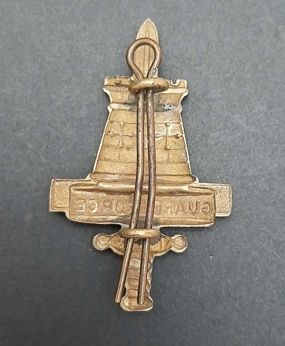**Rhodesian Bush War: 1970s Rhodesian Guard Force Metal Cap Badge w/ Pin #2**