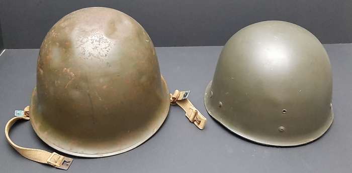 **Border War : 1960s SADF Green Steel Helmet w/ Liner (USED)**