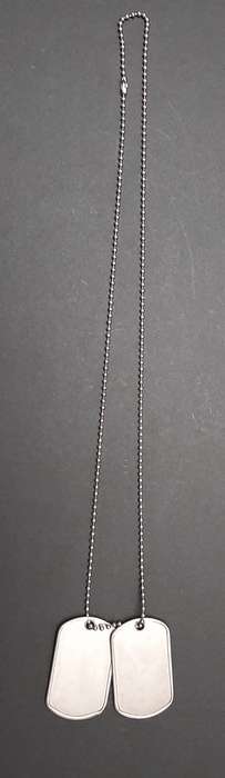 **Border War : 1980s SADF Unissued ` Dog Tags` Identity Discs w/ Chain**