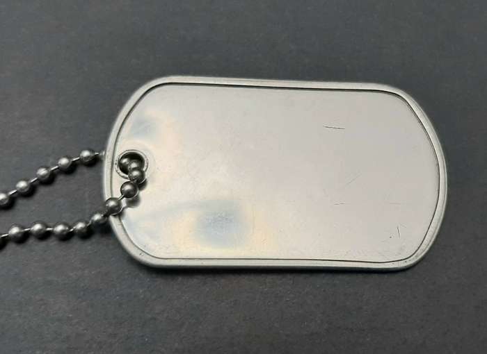 **Border War : 1980s SADF Identity Disc / ` Dog Tag` w/ Chain x1 **