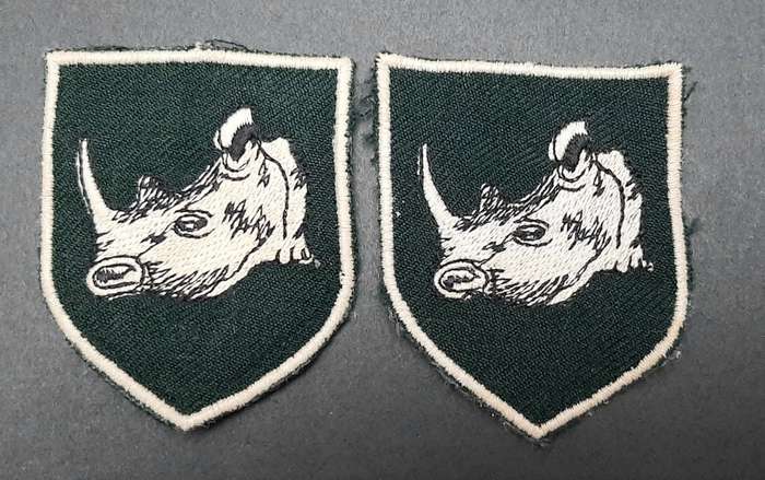 **Rhodesian Bush War: 1970s Rhodesian Army 2 Brigade Type I Shoulder Flash Pair**