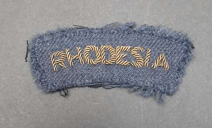 ** RARE: WW2 Royal Rhodesian Air Force: Bullion Shoulder Title x1**