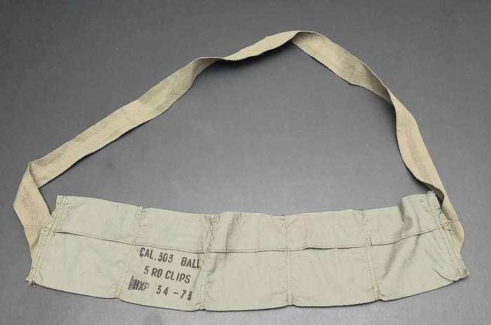 **Rhodesian Bush War: 1970s Rhodesian Guard Force .303 Webbing 5 Pocket Bandolier**