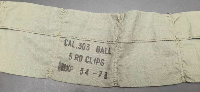 **Rhodesian Bush War: 1970s Rhodesian Guard Force .303 Webbing 5 Pocket Bandolier**