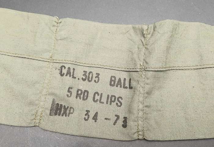 **Rhodesian Bush War: 1970s Rhodesian Guard Force .303 Webbing 5 Pocket Bandolier**