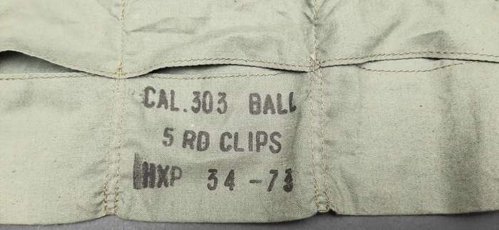 **Rhodesian Bush War: 1970s Rhodesian Guard Force .303 Webbing 5 Pocket Bandolier**