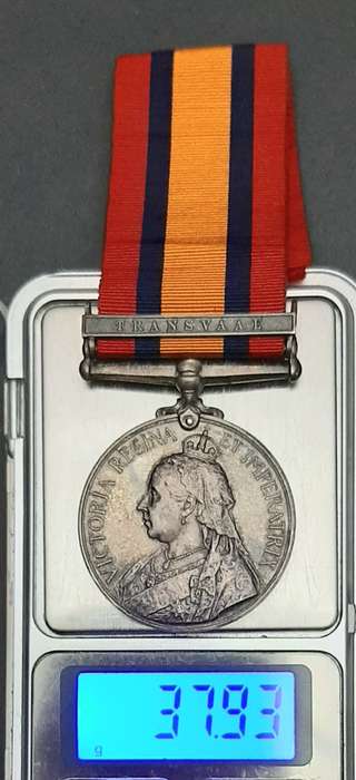 **Boer War: Queen`s South Africa Medal w/ Transvaal Bar (Standerton Mounted Police).**