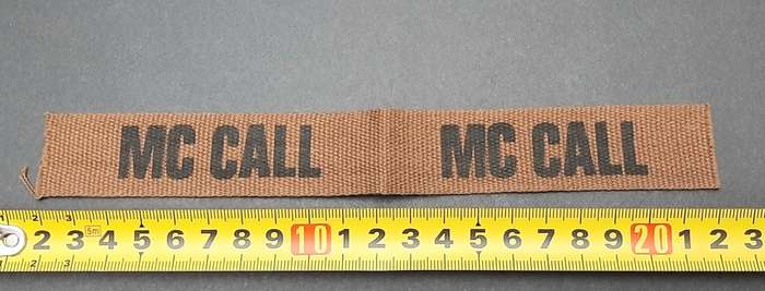 **Border War : 1980s SADF Nutria Name Tapes x2 .**