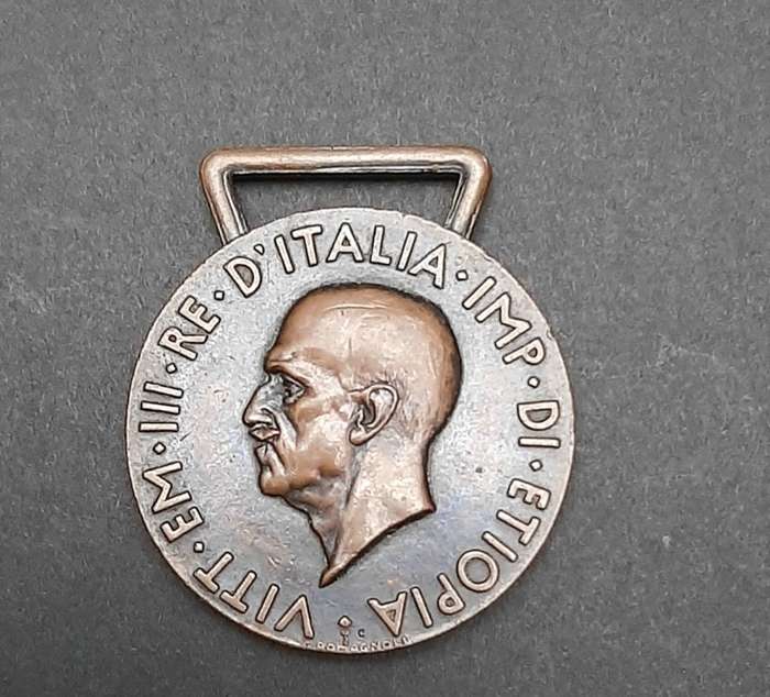 **WW2 Italian 1936 Ethiopian Campaign Medal (No Ribbon).**