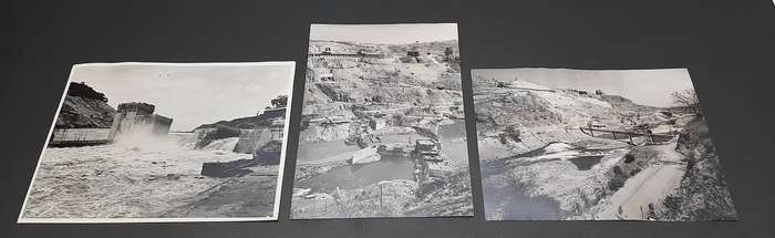 **RARE: Rhodesia Kariba Dam 1950s Official Construction Photograph Lot x3 (INSCRIBED).**