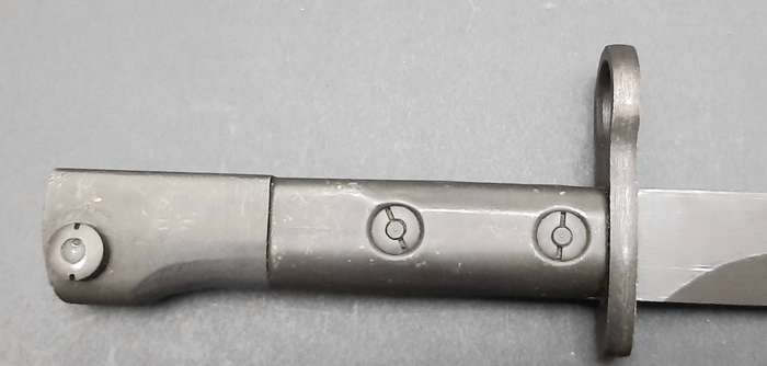 **Border War : 1960s SADF Type I Uzi Bayonet w/ Steel Scabbard**