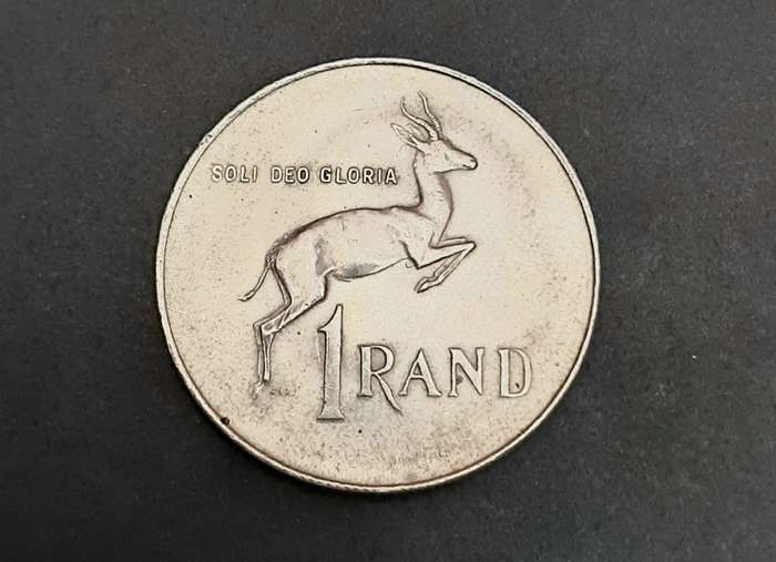 ** 1966 South Africa .800 Silver R1 Coin (VF).**