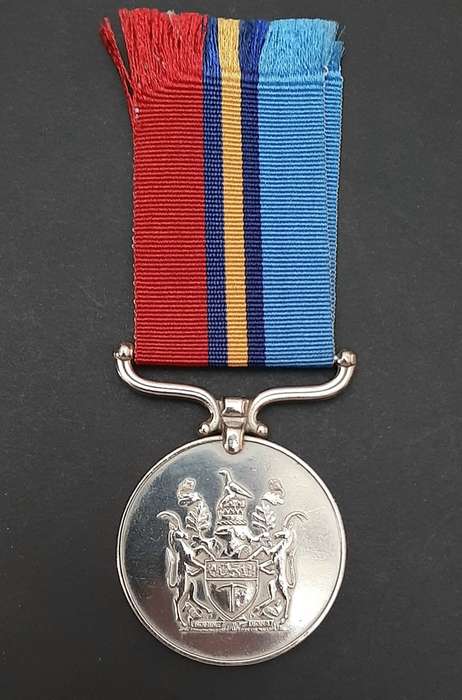 **1970s Rhodesian Bush War: General Service Medal att. Native Soldier ( Private Dube)**