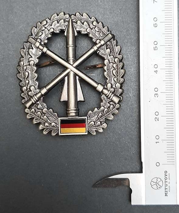 1990s German Bundeswehr Air Defence Beret Badge Pins