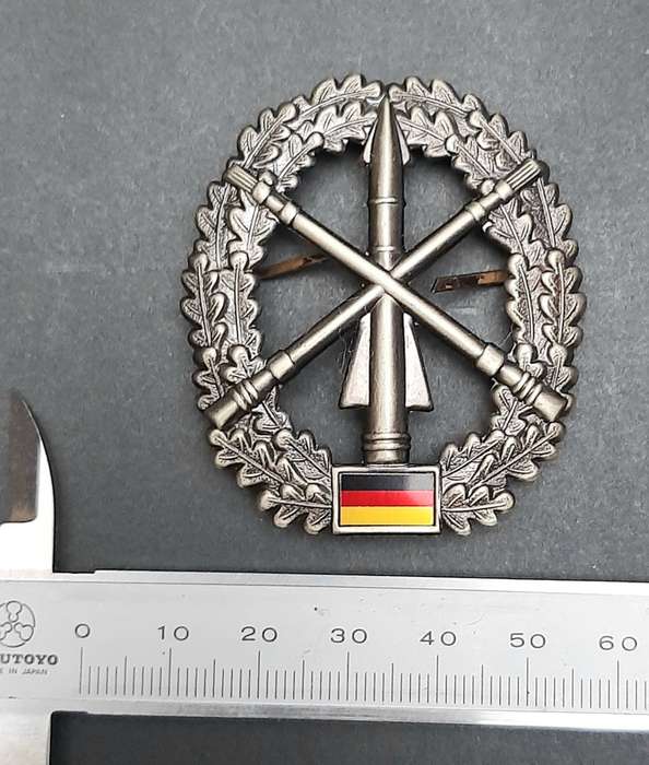 1990s German Bundeswehr Air Defence Beret Badge Pins