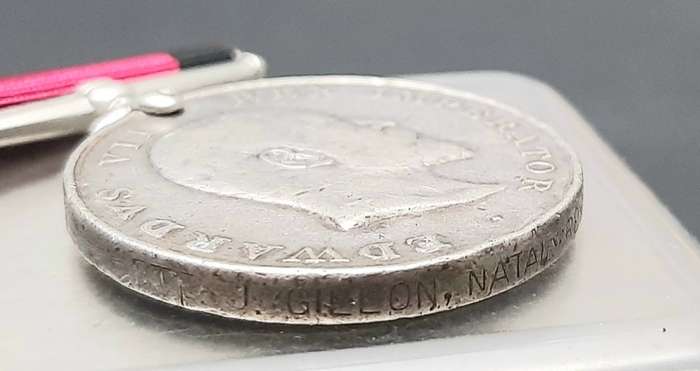 **RARE: 1906 Natal Rebellion `Bambatha` Medal w/ Ribbon (Copy Medal Roll).**