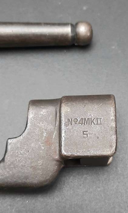 WW2 No.4 MKII Spike Bayonet with MKI Scabbard (Savage-Stevens)